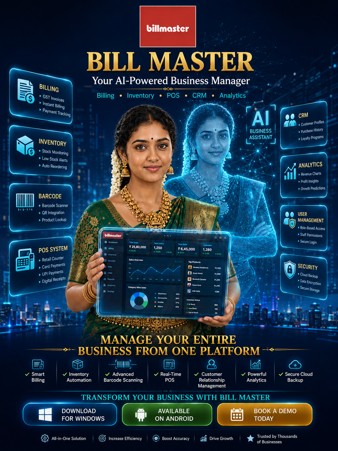 BillMaster Festive Poster