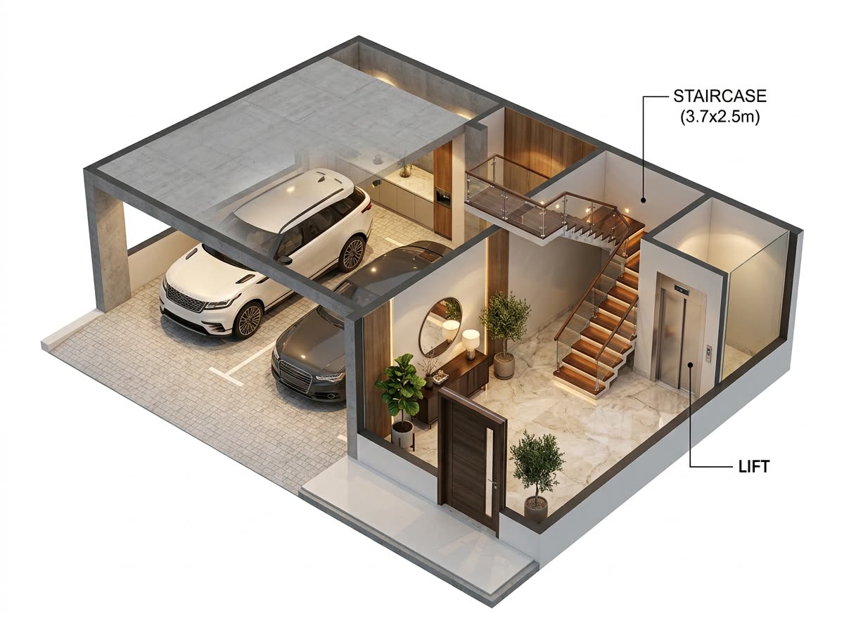 Ground & Stilt — Isometric